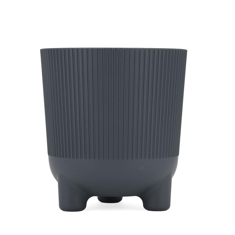 Recycled Mini Fluting Planter 15cm- Grey