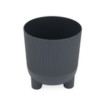 Recycled Mini Fluting Planter 15cm- Grey