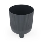Recycled Mini Fluting Planter 15cm- Grey