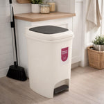 Pedal Press 10 L Polypropylene Dustbin- Beige