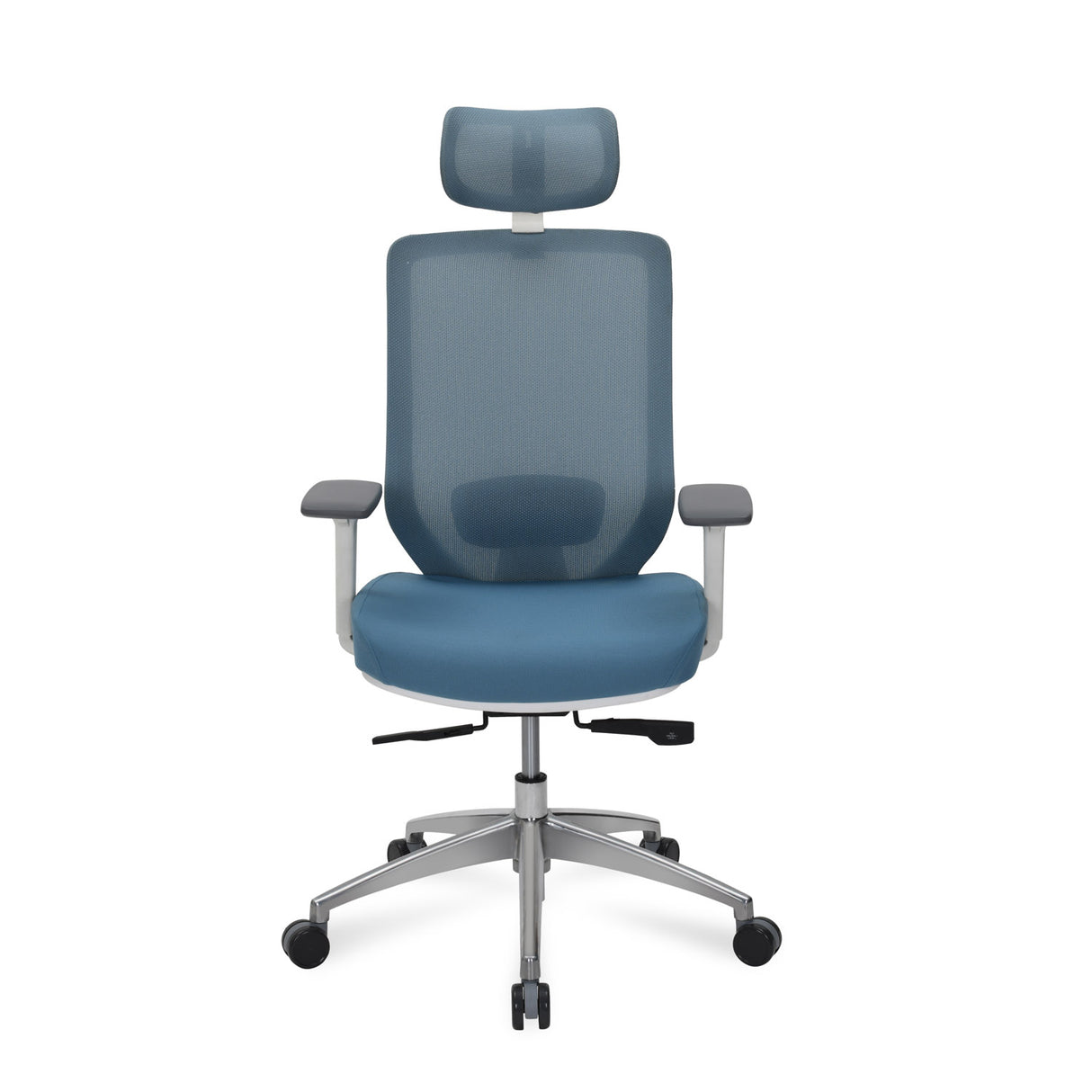 Poise Pro High Back Mesh Chair- White and Blue
