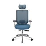 Poise Pro High Back Mesh Chair- White and Blue
