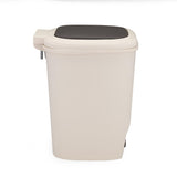 Pedal Press 10 L Polypropylene Dustbin- Beige