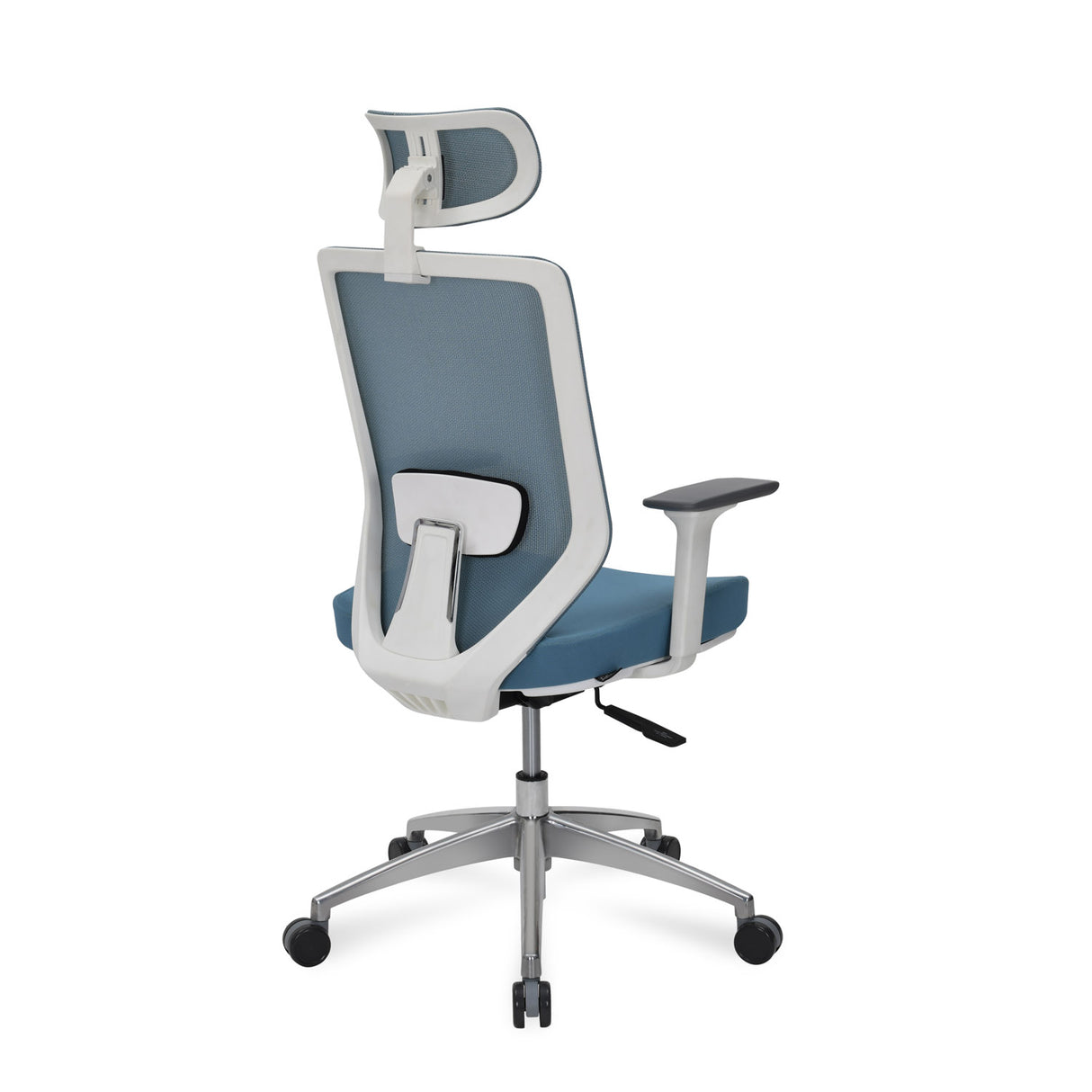 Poise Pro High Back Mesh Chair- White and Blue