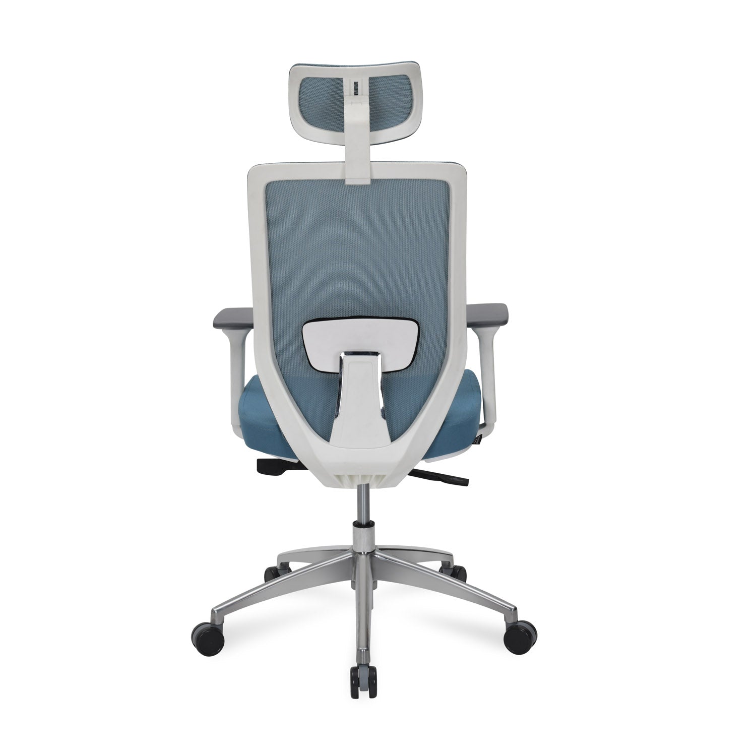 Poise Pro High Back Mesh Chair- White and Blue