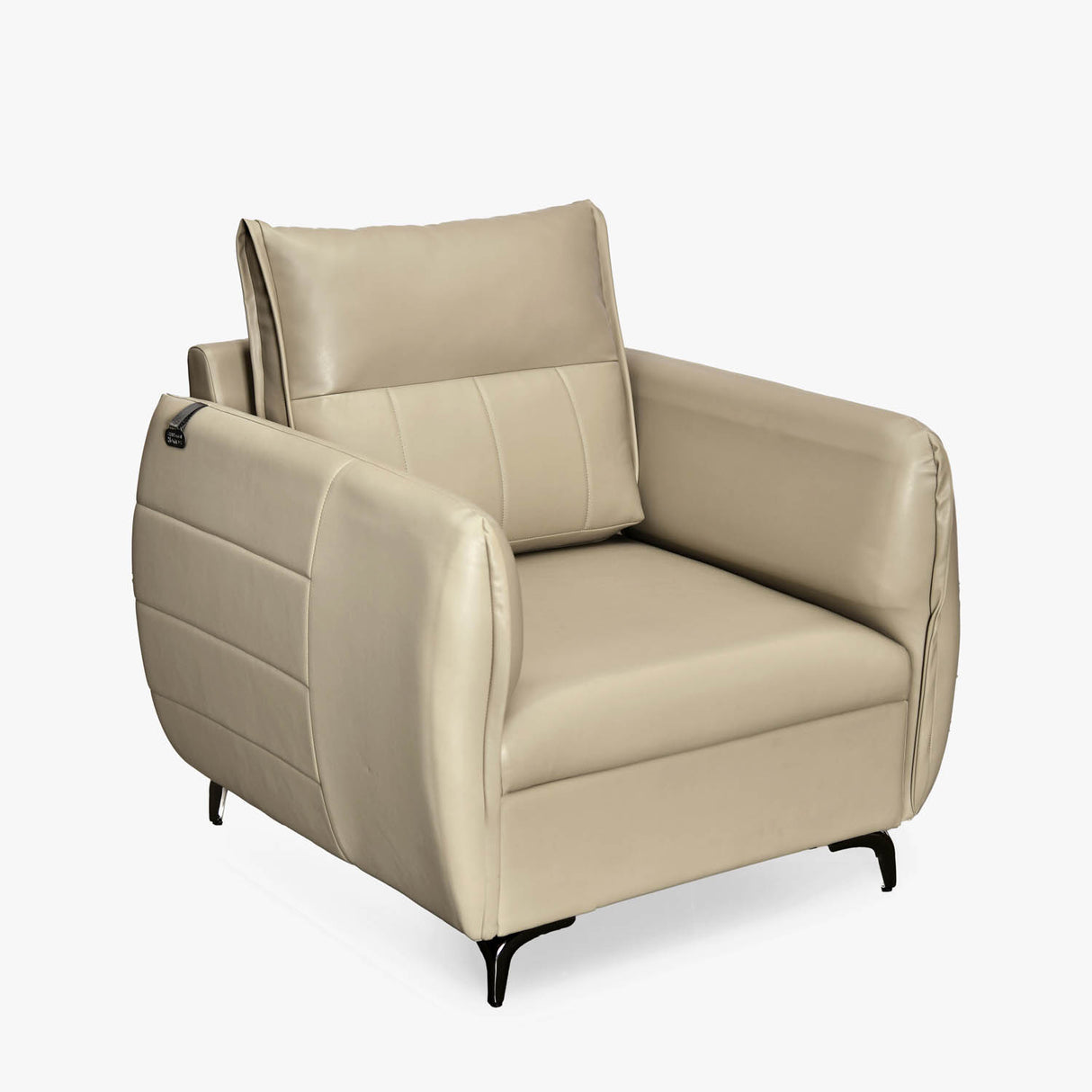 Infinia 1 Seater Leatherette Sofa- Beige