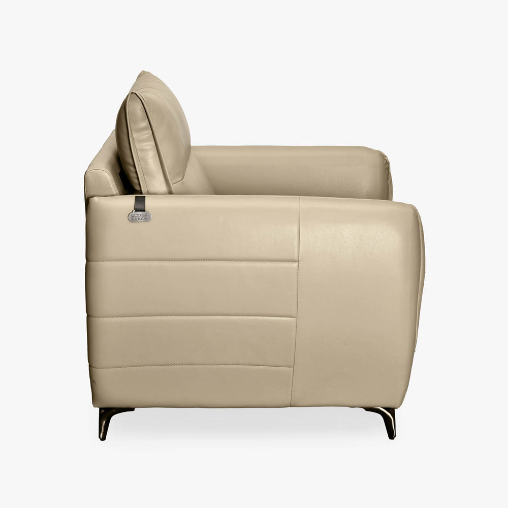Infinia 1 Seater Leatherette Sofa- Beige