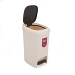 Pedal Press 10 L Polypropylene Dustbin- Beige