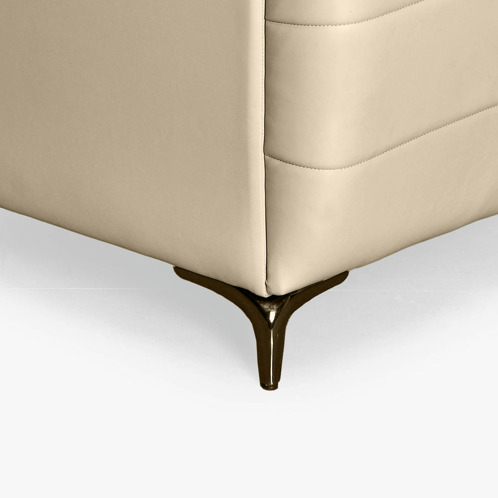 Infinia 1 Seater Leatherette Sofa- Beige