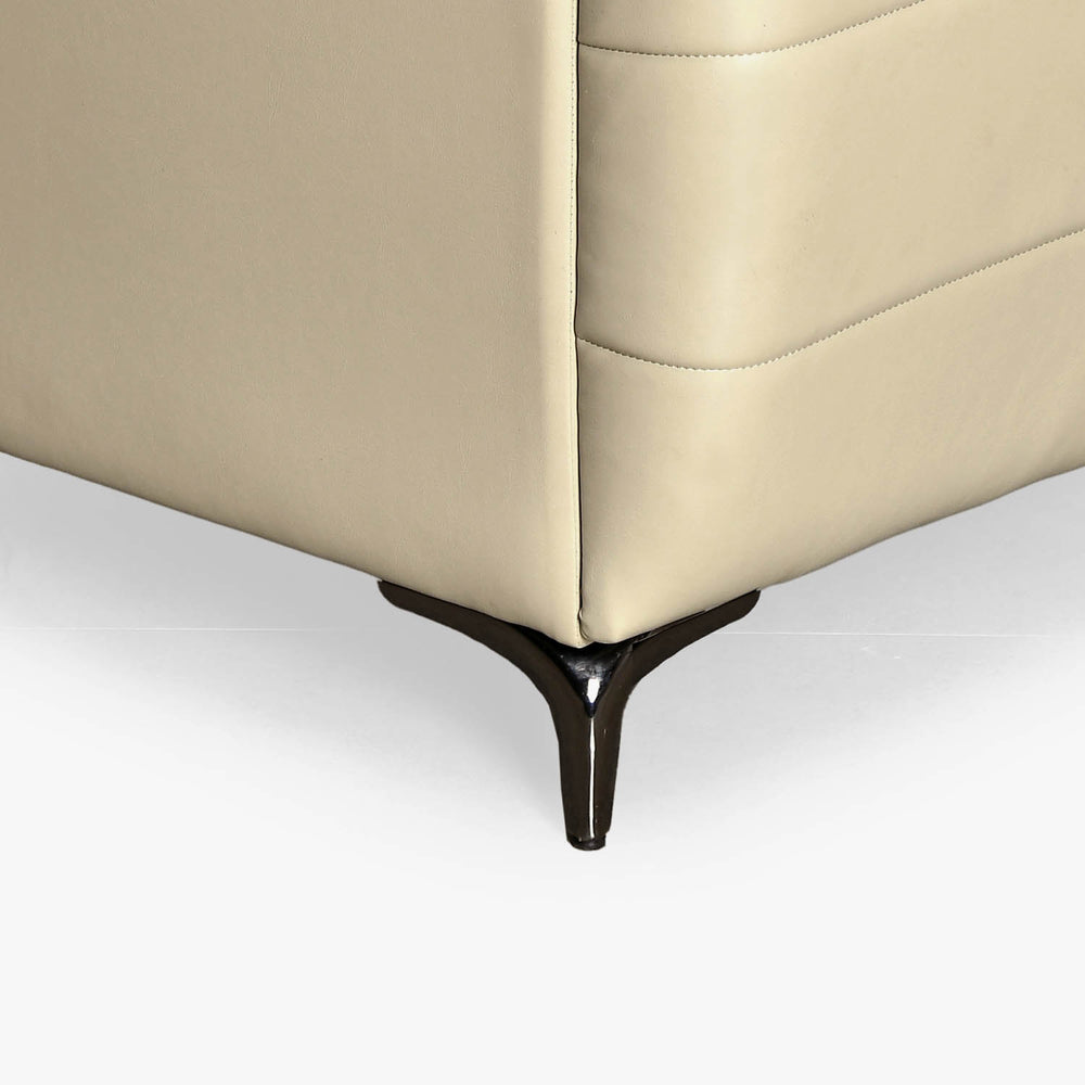 Infinia 2 Seater Leatherette Sofa- Beige