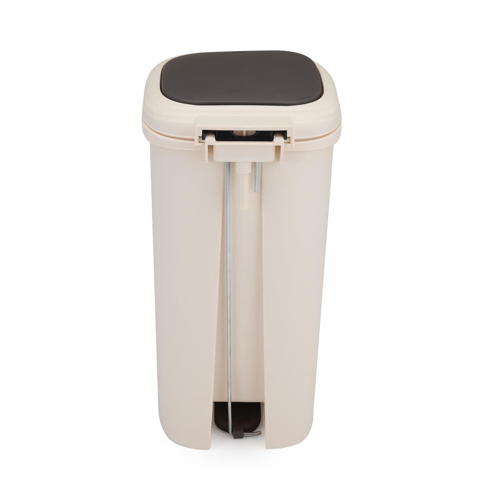 Pedal Press 10 L Polypropylene Dustbin- Beige