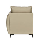 Infinia 1 Seater Leatherette Sofa with Left Arm- Beige