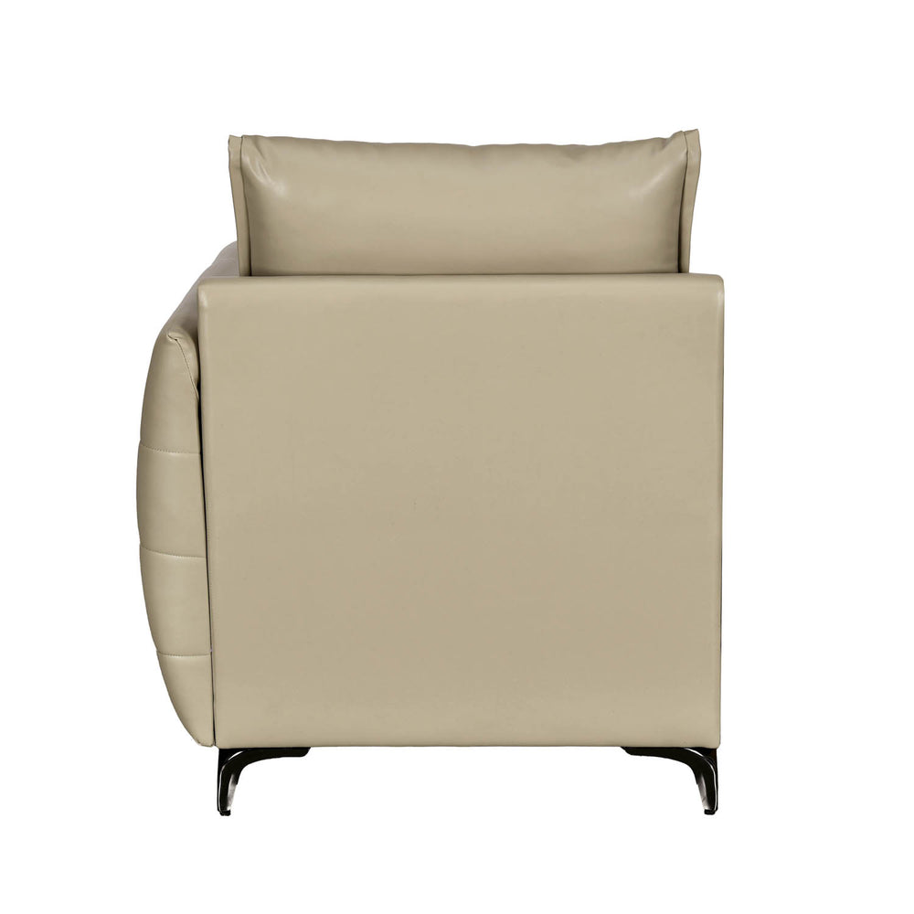 Infinia 1 Seater Leatherette Sofa with Left Arm- Beige