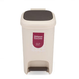 Pedal Press 8 L Polypropylene Dustbin- Beige