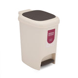 Pedal Press 8 L Polypropylene Dustbin- Beige