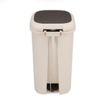 Pedal Press 8 L Polypropylene Dustbin- Beige