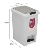 Pedal Press 6.5 L Polypropylene Dustbin- Grey