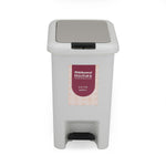 Pedal Press 6.5 L Polypropylene Dustbin- Grey