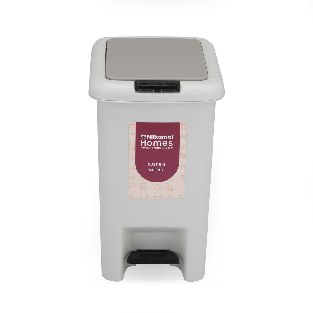 Pedal Press 6.5 L Polypropylene Dustbin- Grey