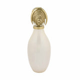 Metal Vase with Arch Lid- Cream and Gold