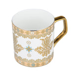 Elegant Golden Design Porcelain Coffee Mug- White and Gold