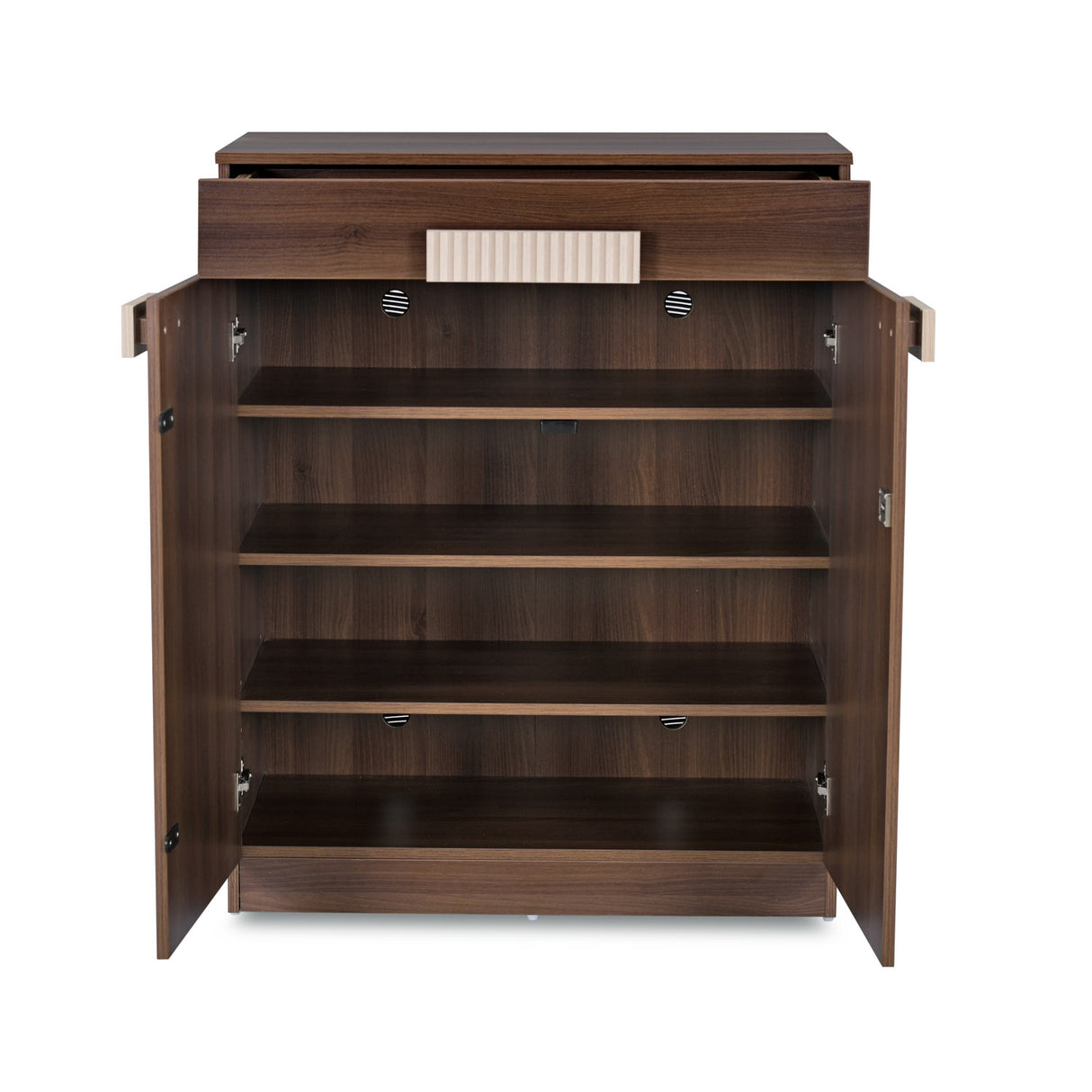 Rova Engineered Wood Shoe Cabinet (Walnut)