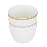 Heritage Gold Rim Porcelain Coffee Mug Set of 6- White and Gold