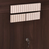 Rova Engineered Wood Shoe Cabinet (Walnut)