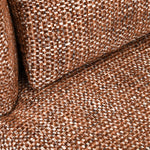 Sola textured Fabric Lounge Chair- Rust Brown