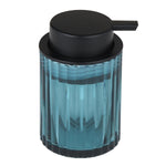 Glass Bath Accessory Set Fluted Pattern- Blue