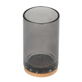 Glass Bath Accessory Set Sleek- Black