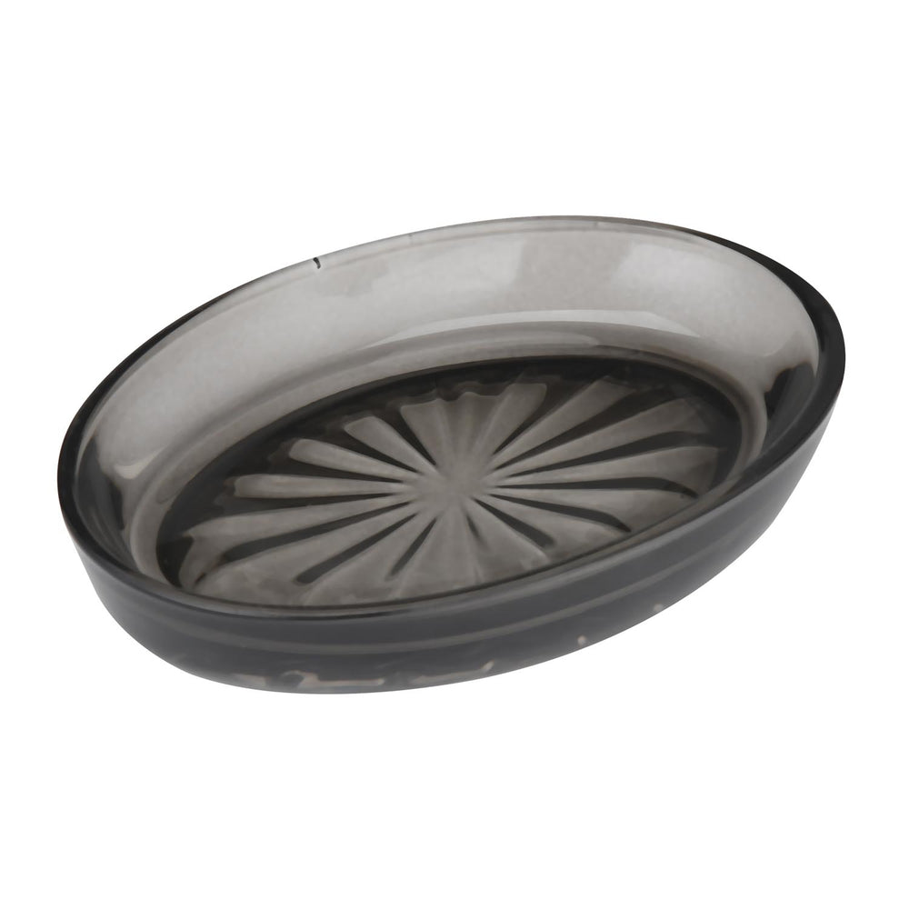 Glass Bath Accessory Set Sleek- Black
