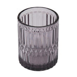 Glass Bath Accessory Set Diamond Pattern- Black
