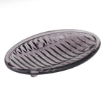 Glass Bath Accessory Set Diamond Pattern- Black