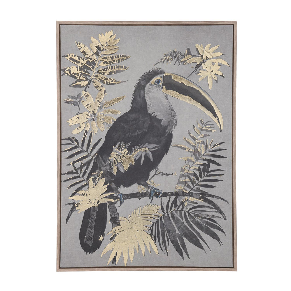 Toucan Bird Wall Painting- Black