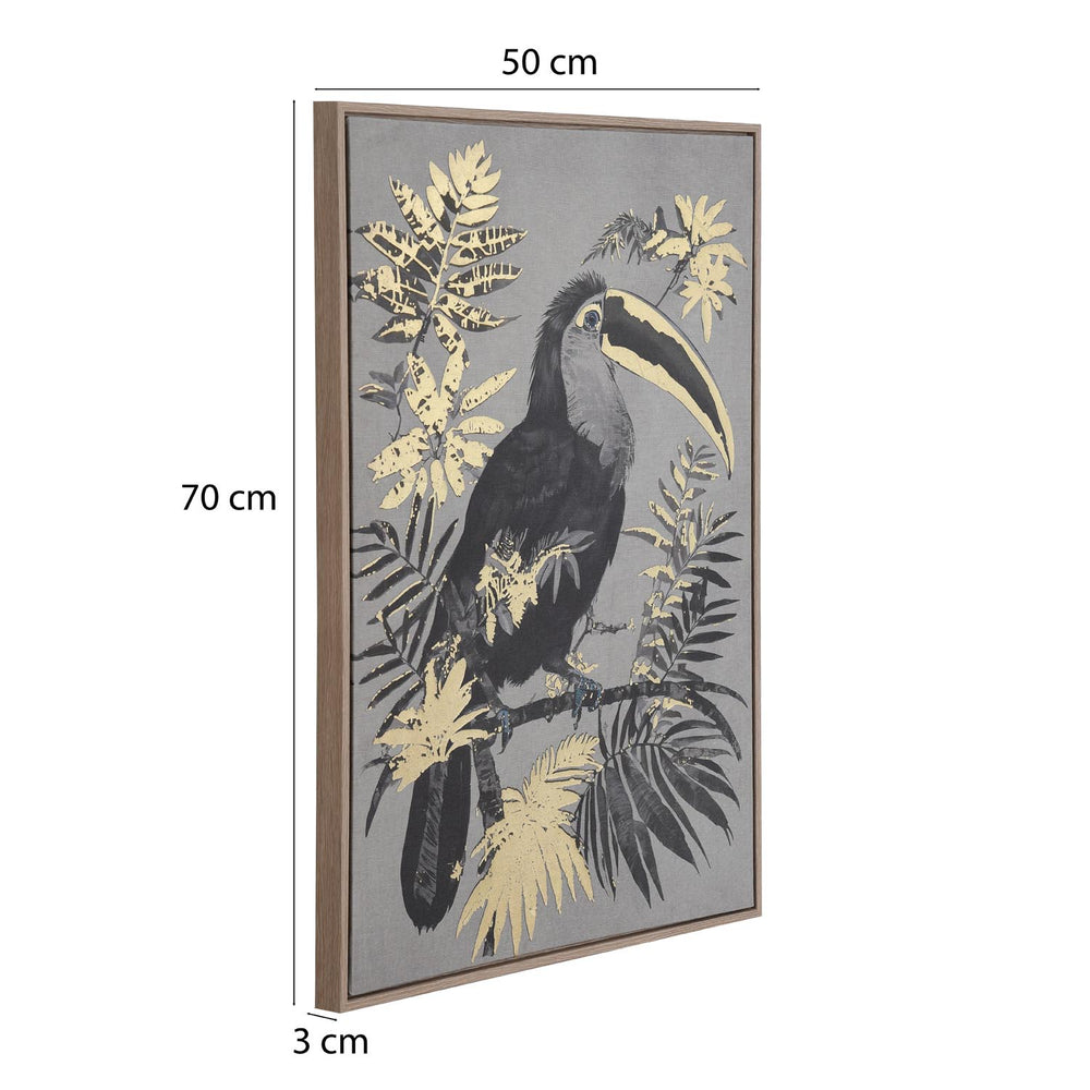 Toucan Bird Wall Painting- Black