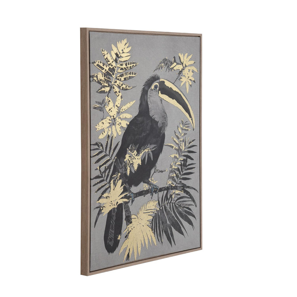 Toucan Bird Wall Painting- Black