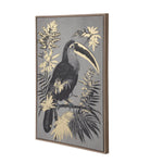 Toucan Bird Wall Painting- Black
