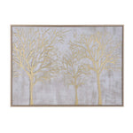 Dry Forest Canvas Wall Painting- Gold