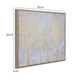 Dry Forest Canvas Wall Painting- Gold