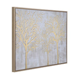 Dry Forest Canvas Wall Painting- Gold