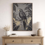 Parrot Wall Painting- Black