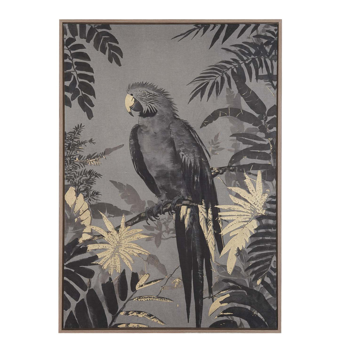 Parrot Wall Painting- Black