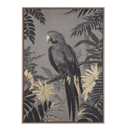 Parrot Wall Painting- Black