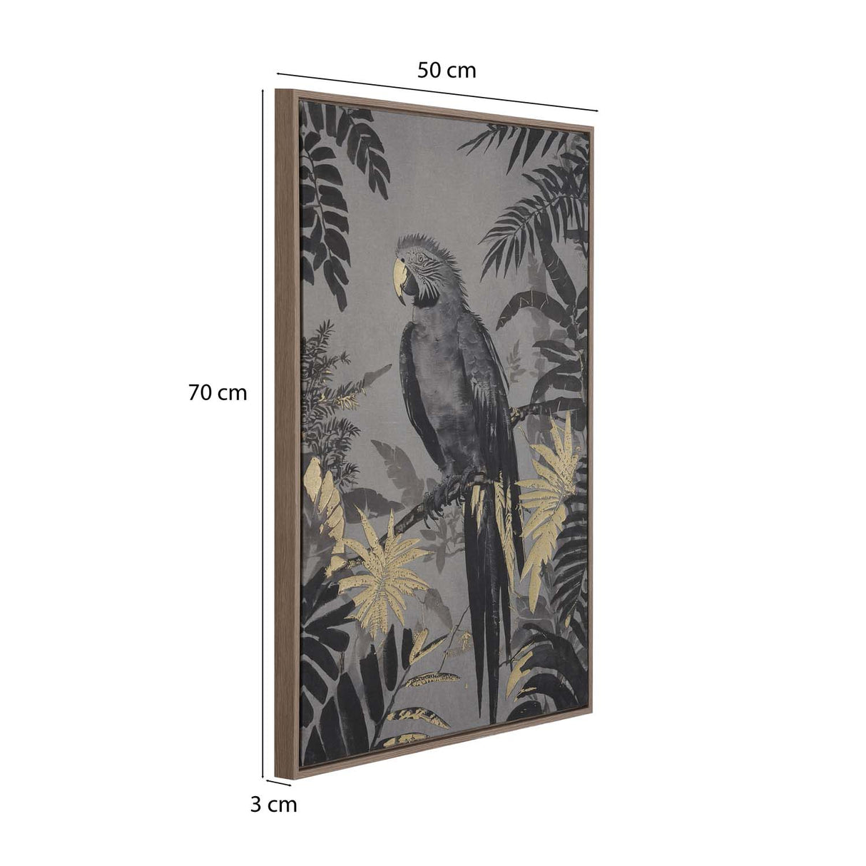 Parrot Wall Painting- Black