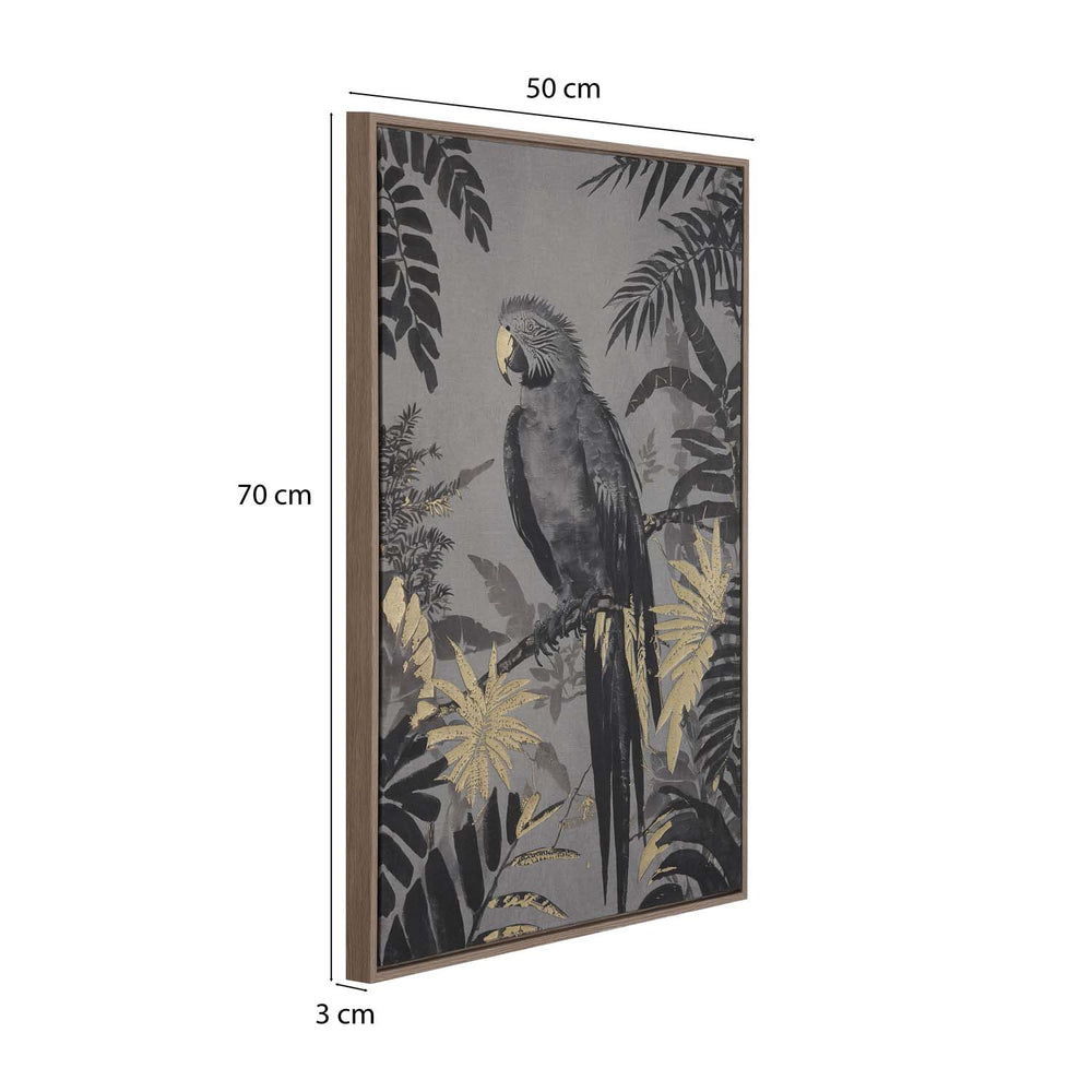 Parrot Wall Painting- Black