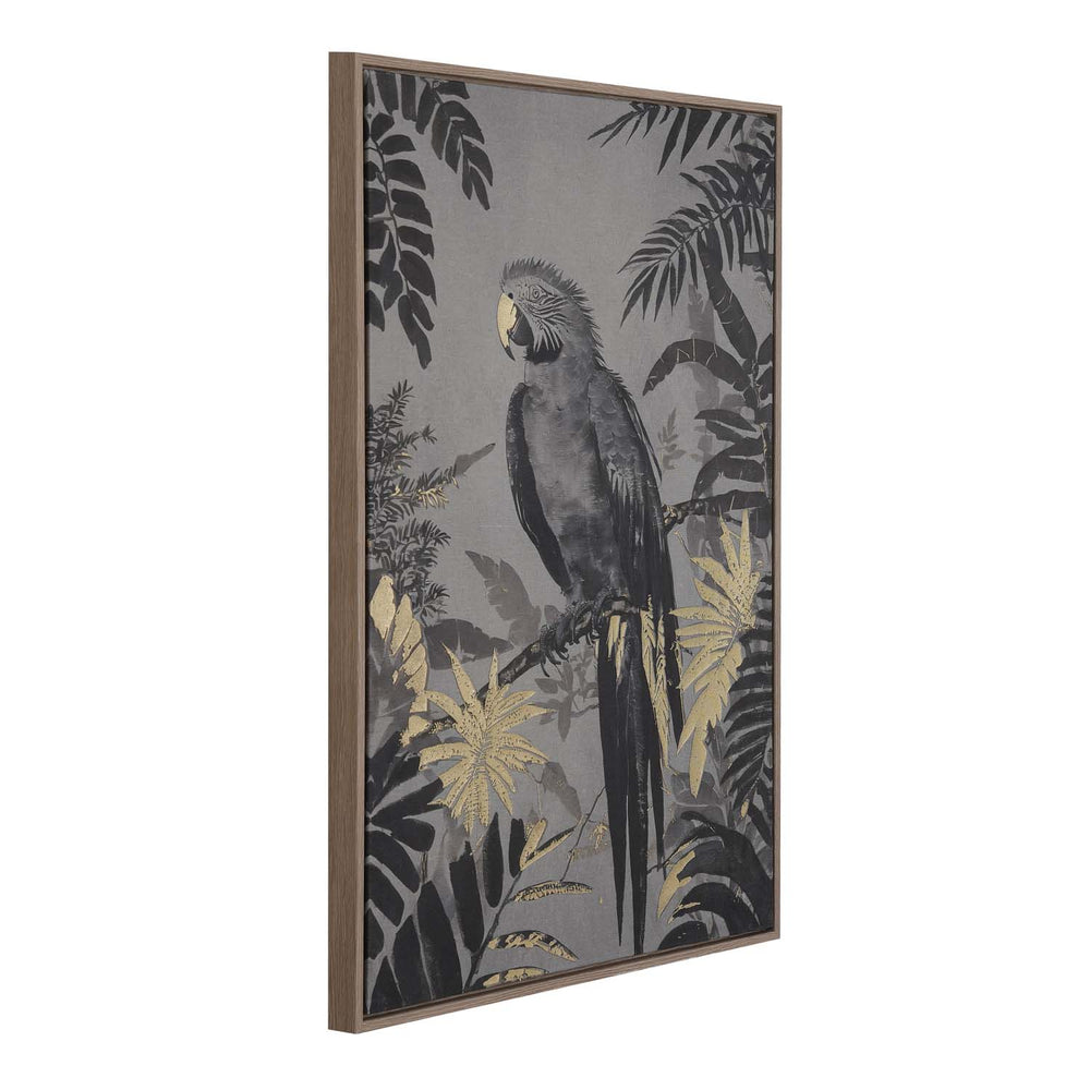 Parrot Wall Painting- Black