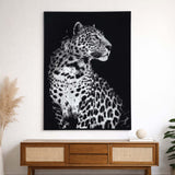 leopard Canvas Wall Painting- Black