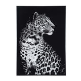 leopard Canvas Wall Painting- Black