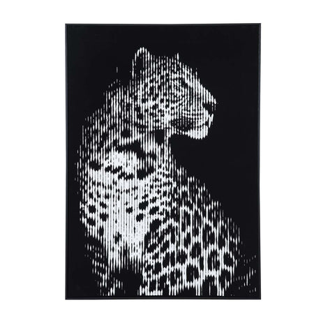 leopard Canvas Wall Painting- Black